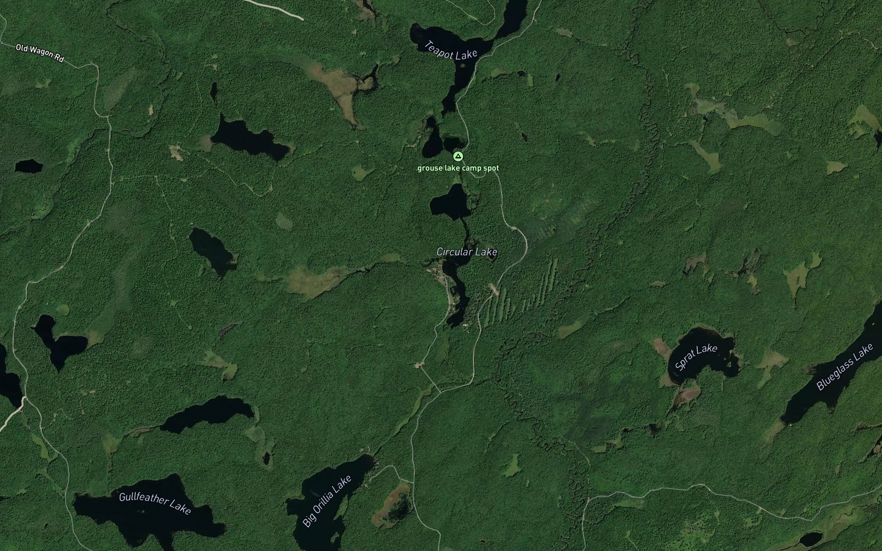 Satellite map of the Ridout Creek