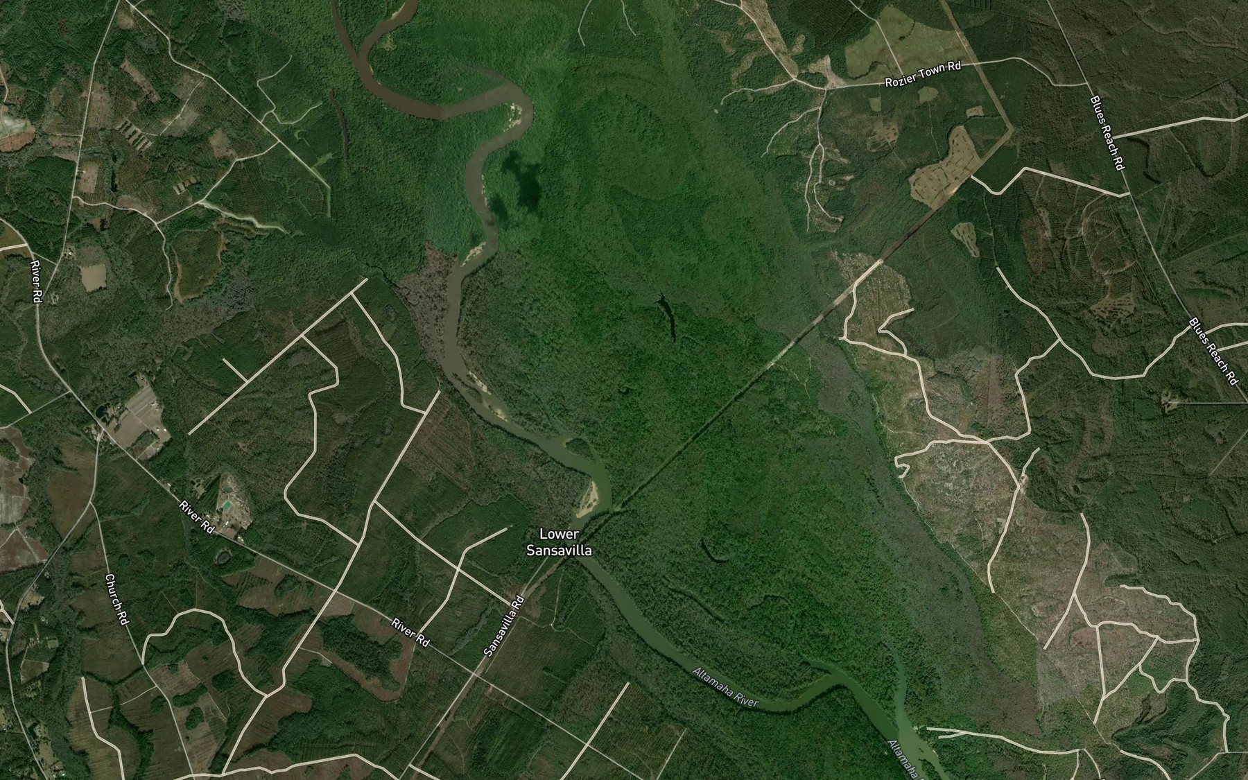 Satellite map of the Round Lake