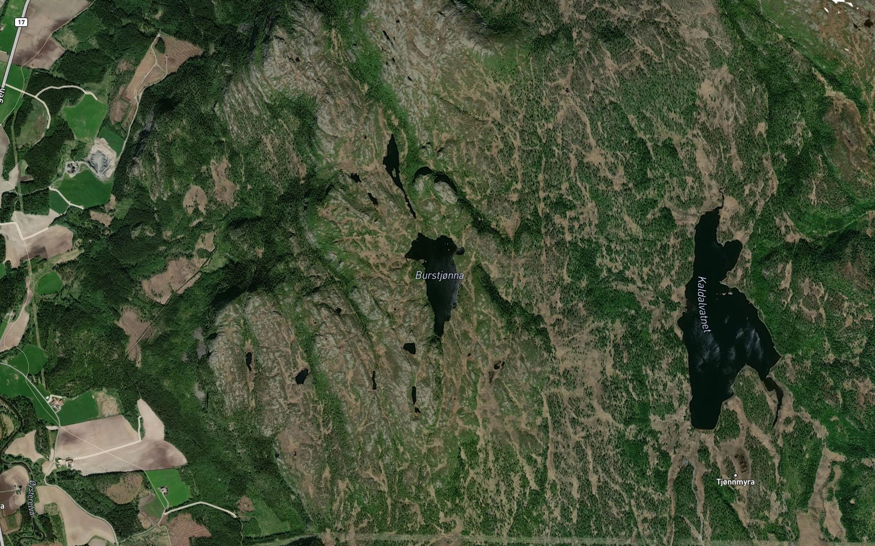 Satellite map of the Burstjorna