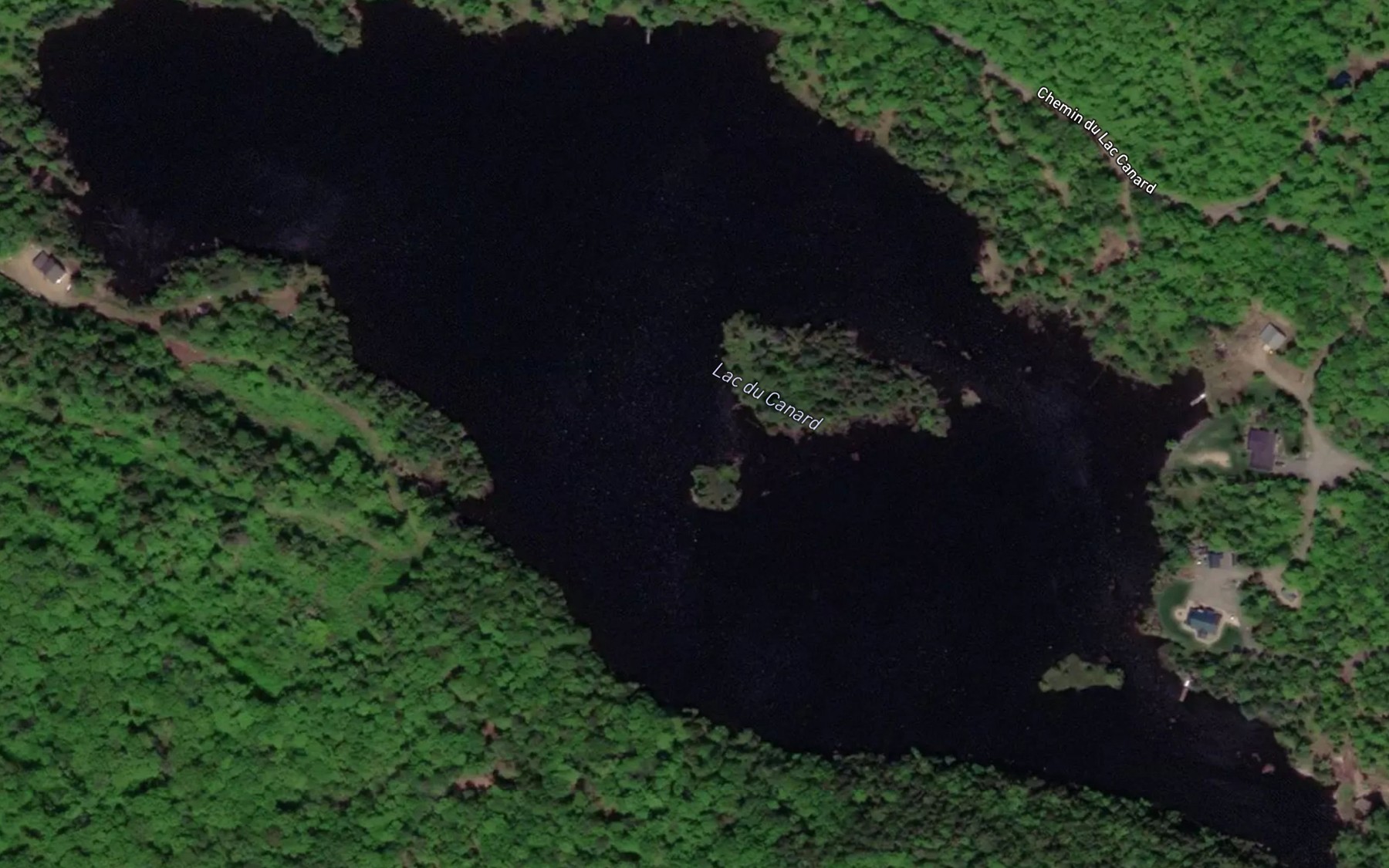 Satellite map of the Lac du Canard
