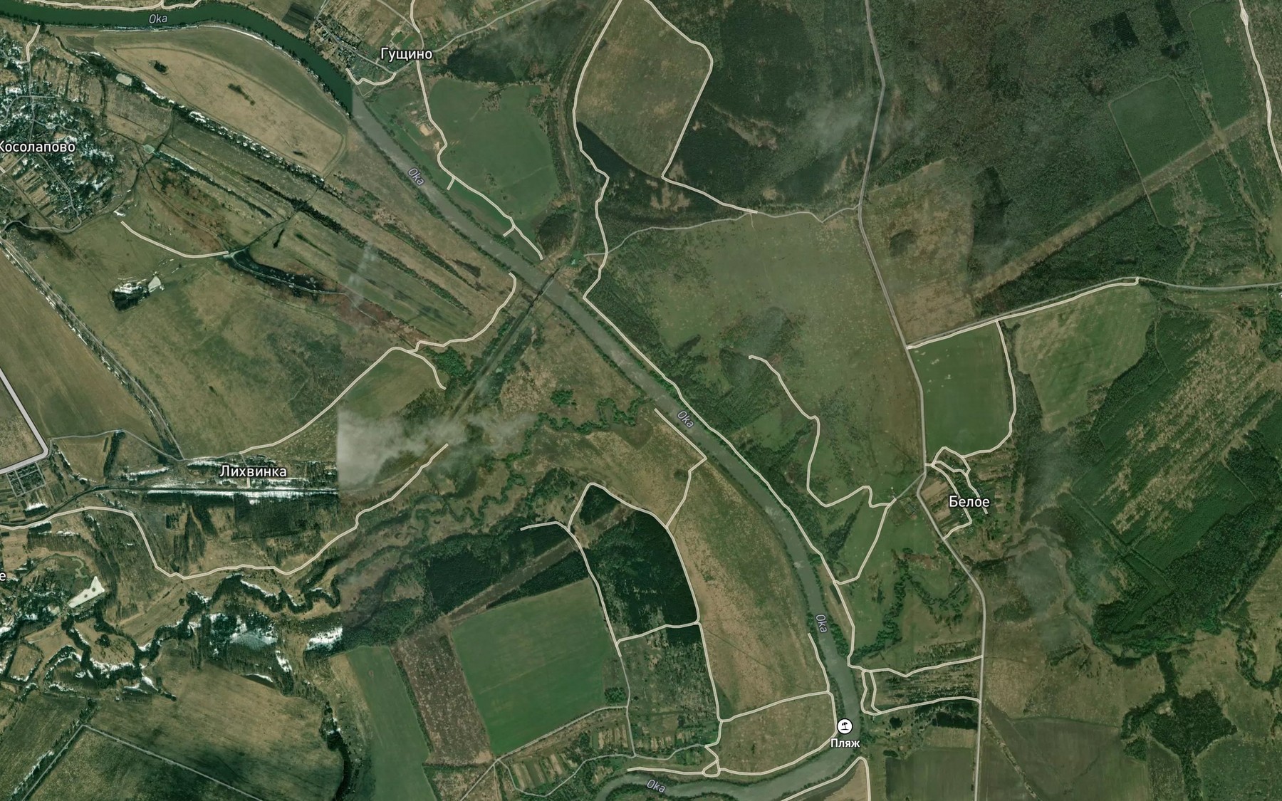 Satellite map of the Bol'shaya Vyrka