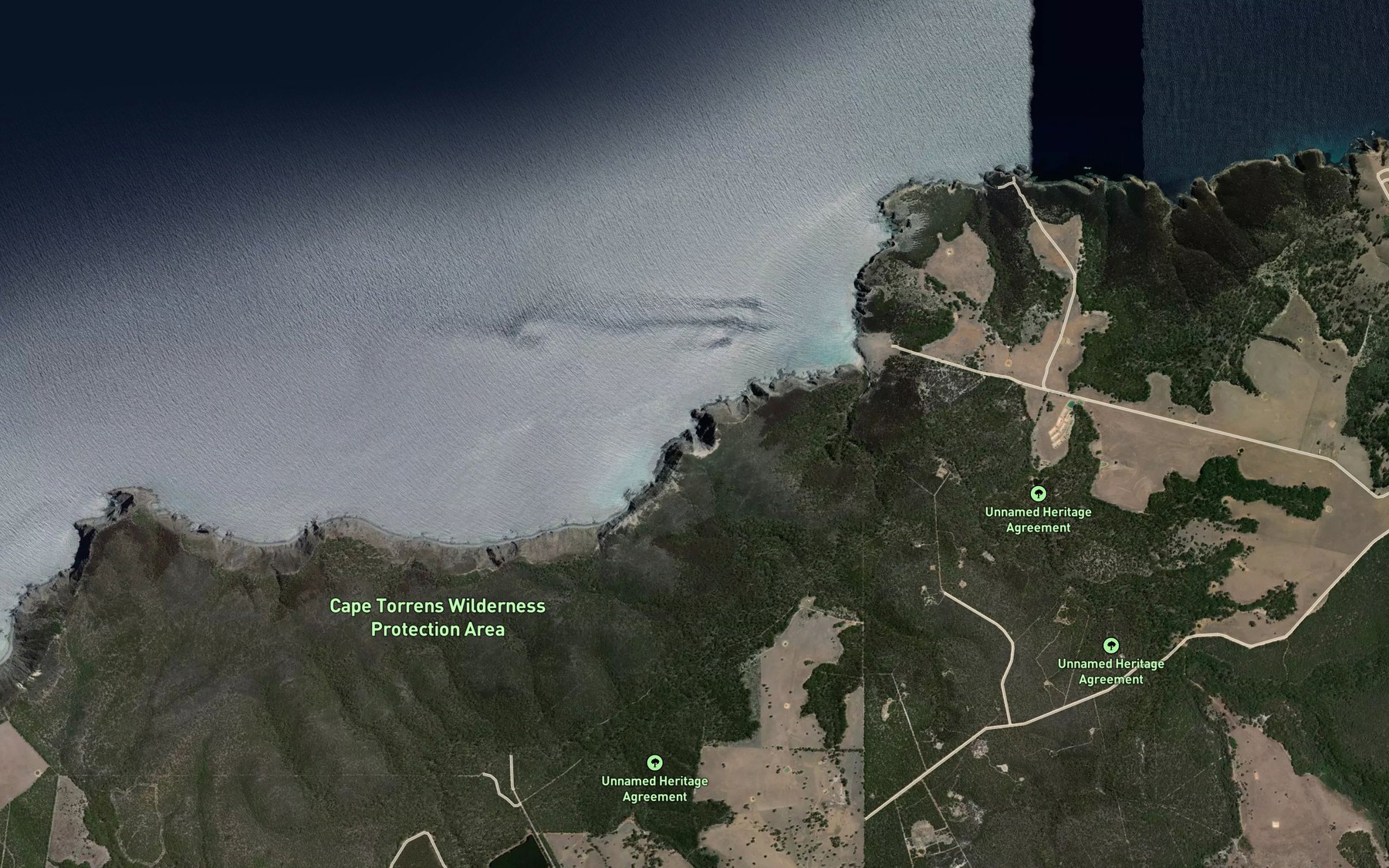 Satellite map of the De Mole River