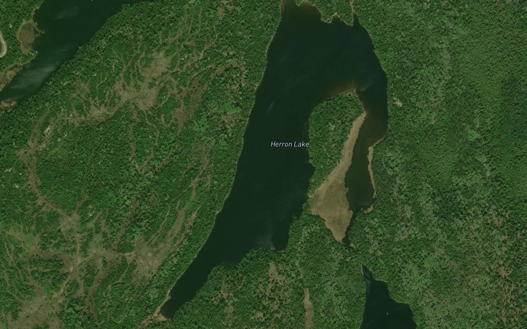 Satellite map of the Herron Lake