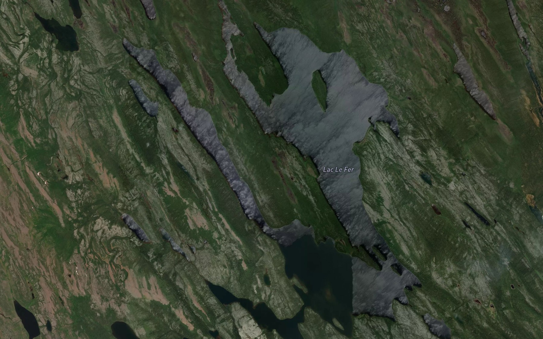 Satellite map of the Lac Le Fer