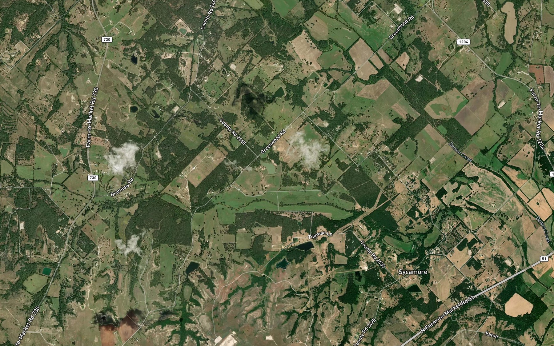 Satellite map of the Soil Conservation Service Site 18b Reservoir