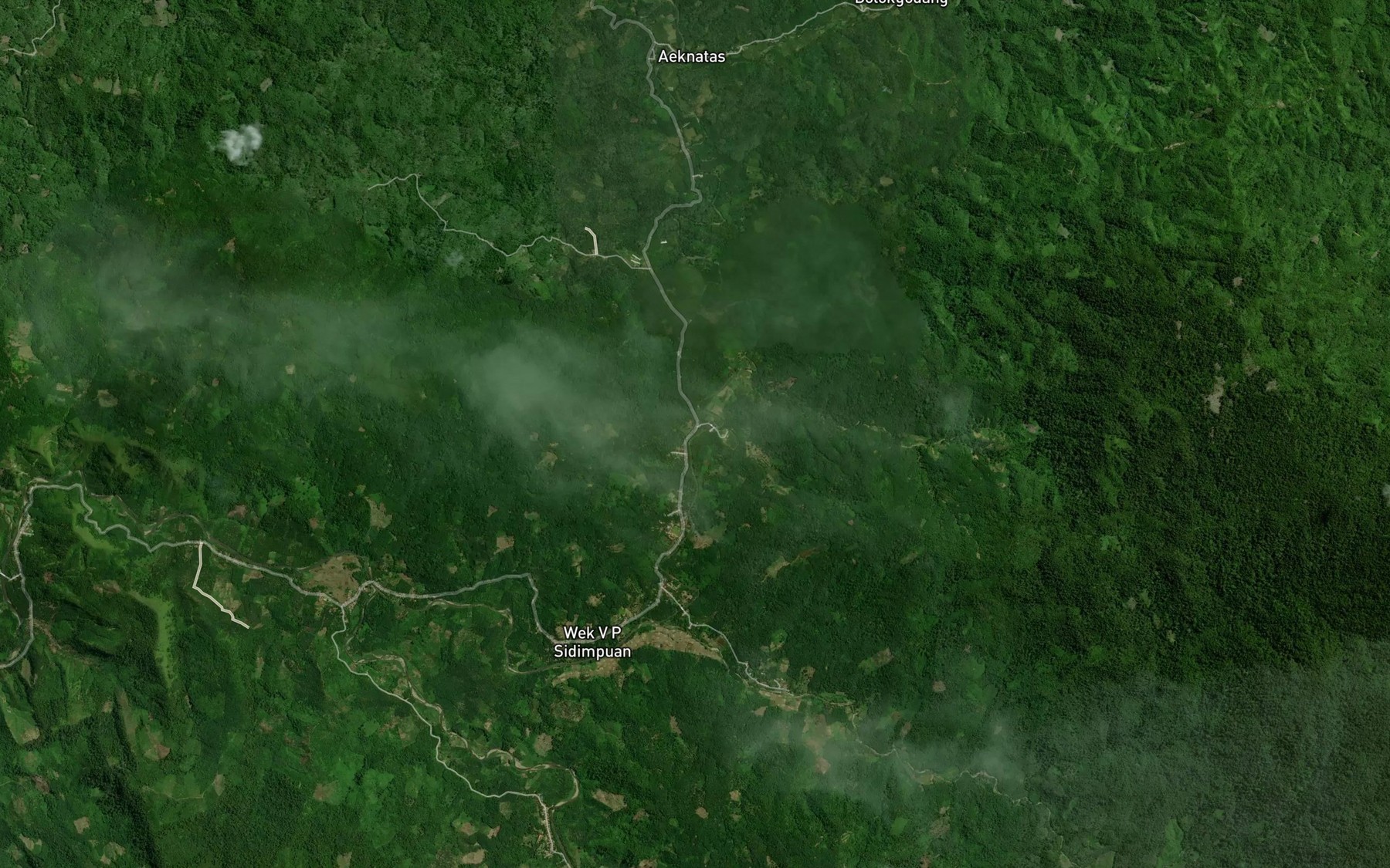 Satellite map of the Aek Kapur