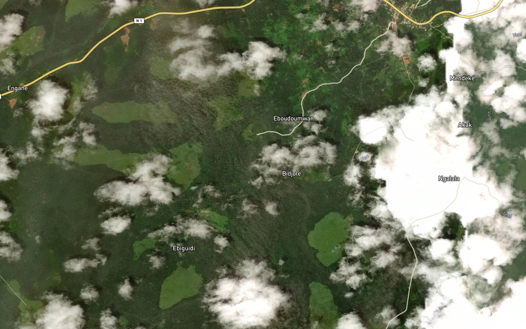 Satellite map of the Melongo