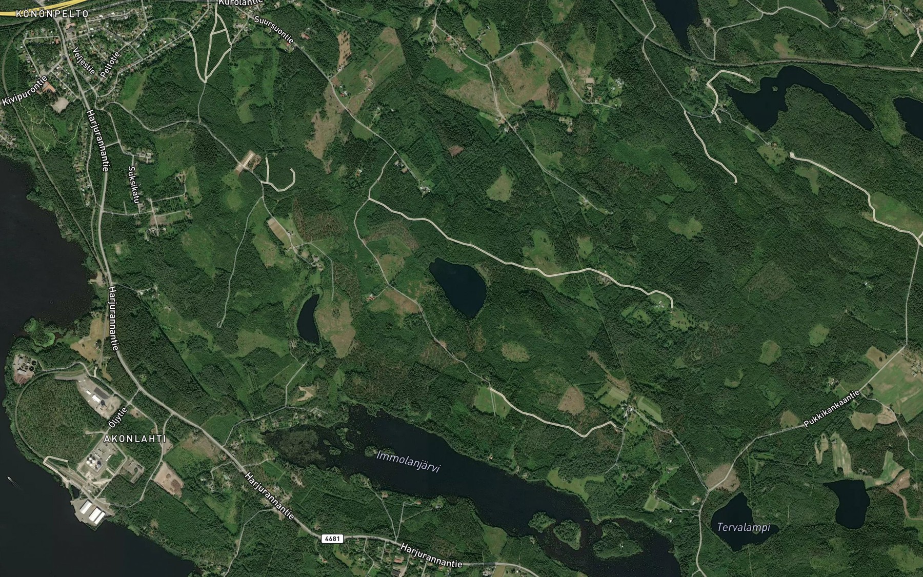 Satellite map of the Valkealampi
