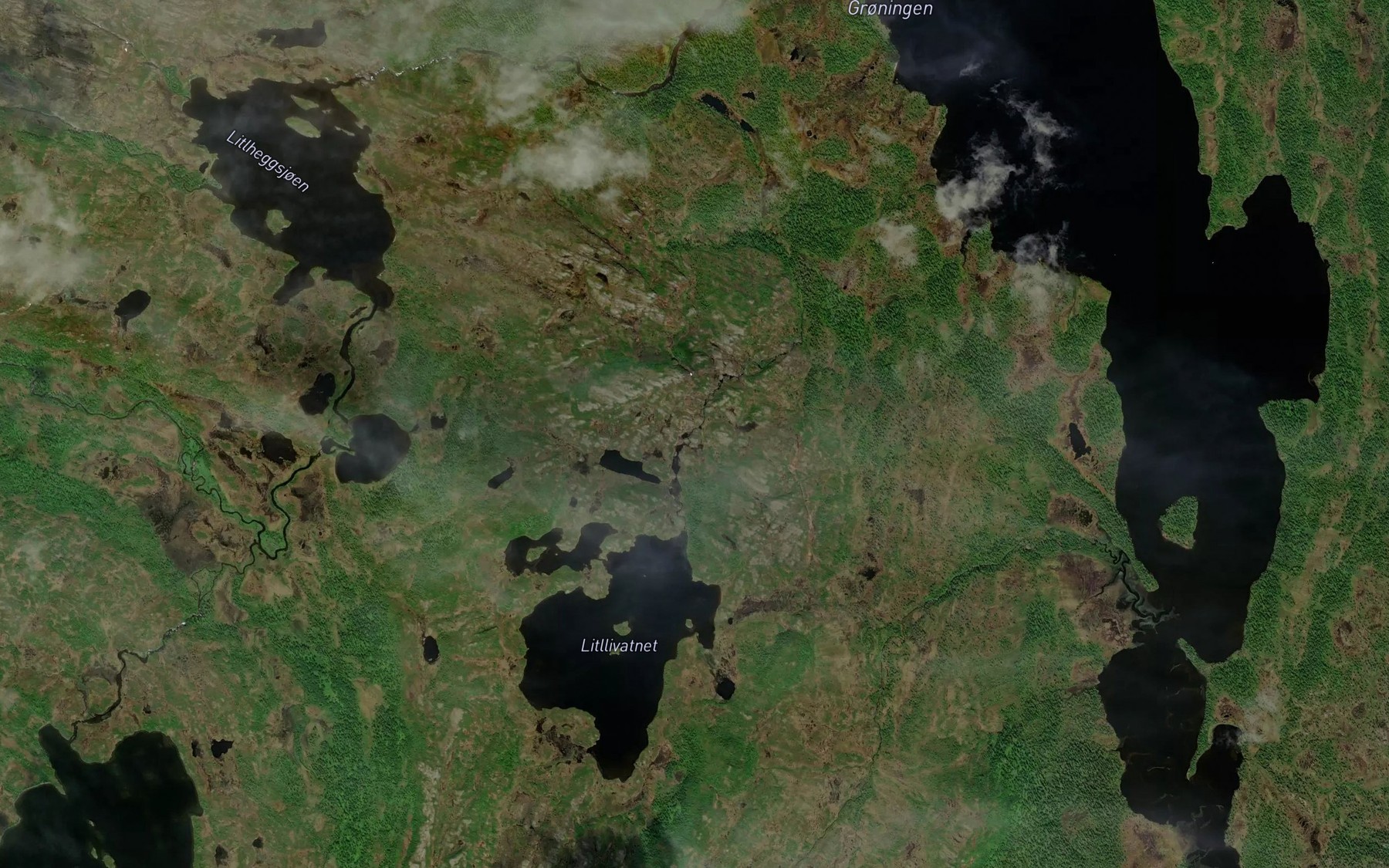 Satellite map of the Litlelibekken