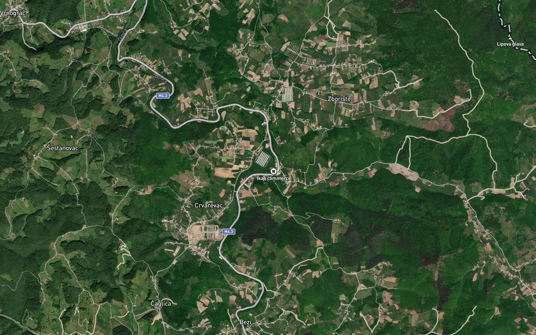 Satellite map of the Buzimica