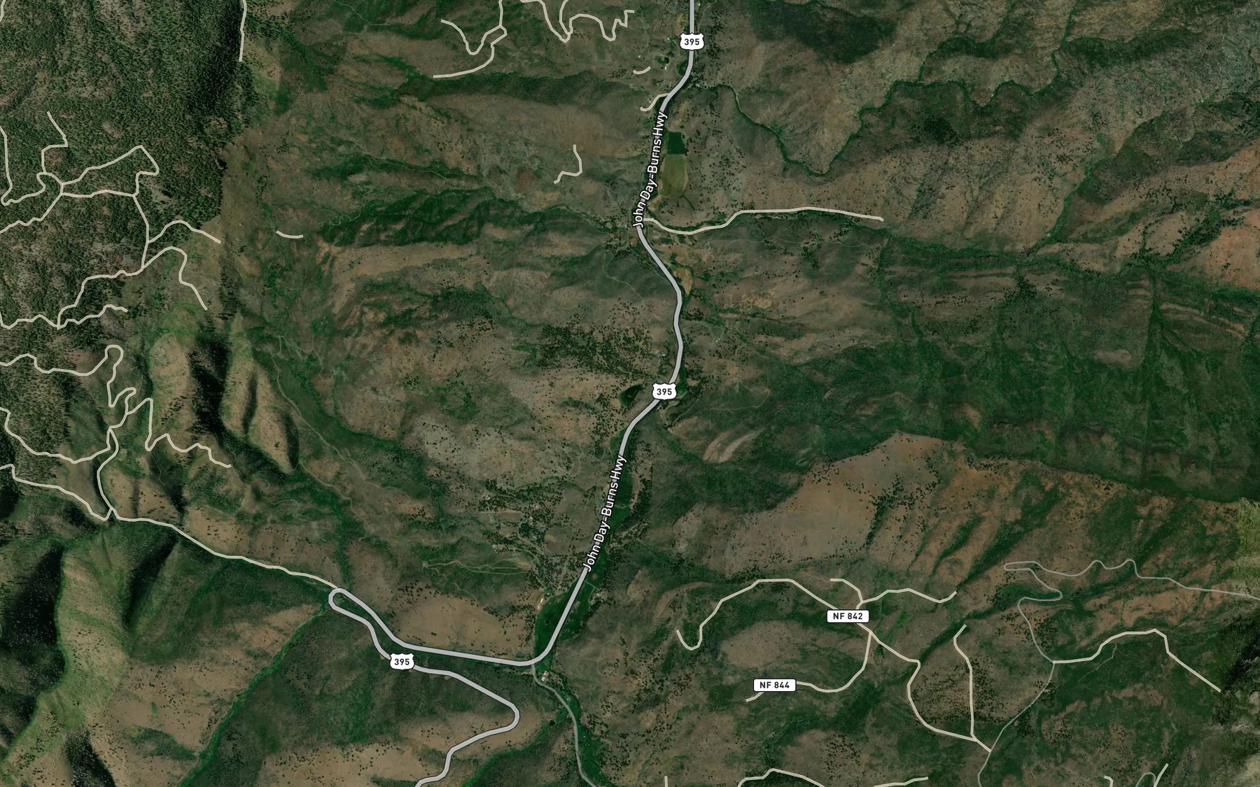 Satellite map of the Mud Lake