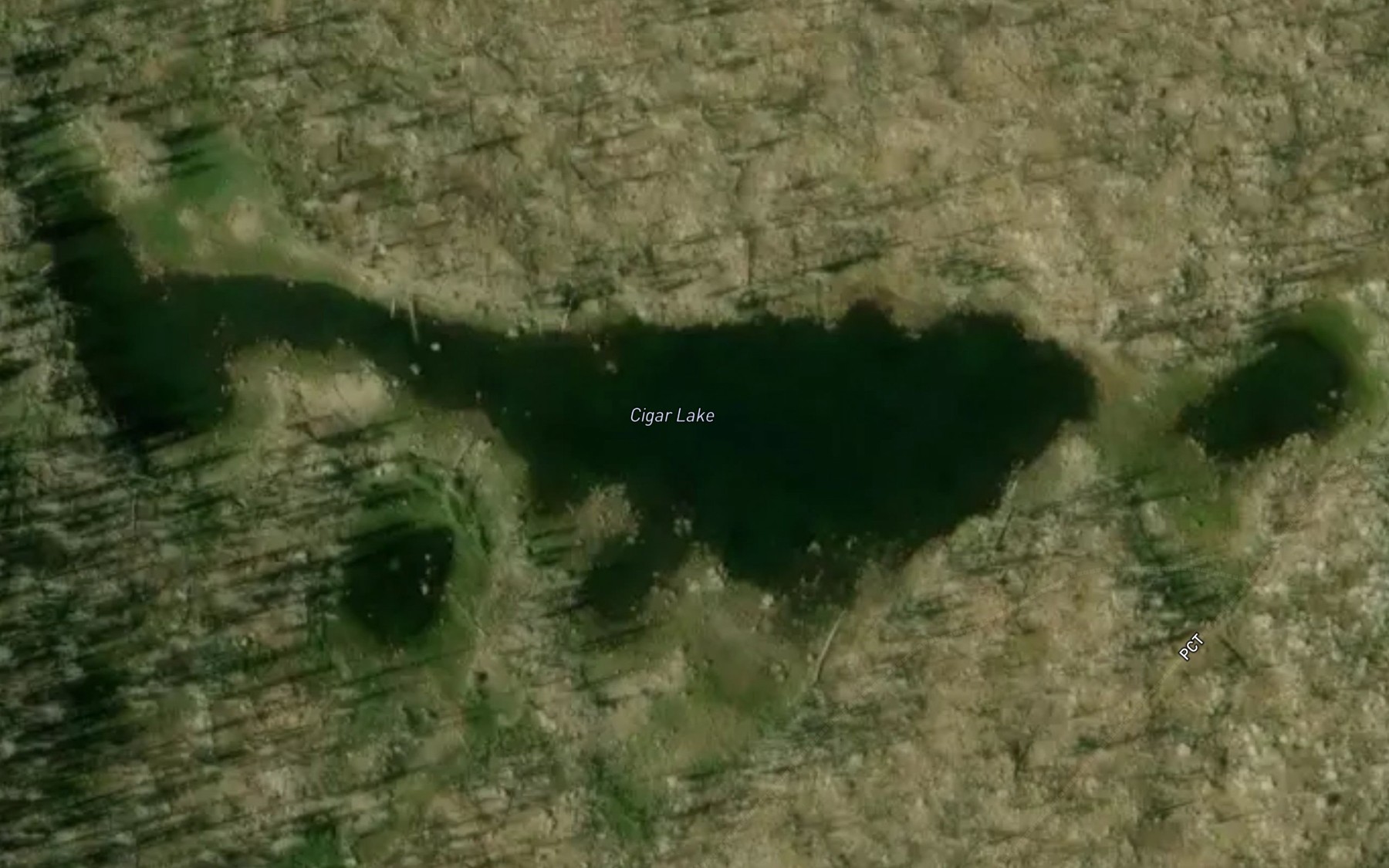 Satellite map of the Cigar Lake