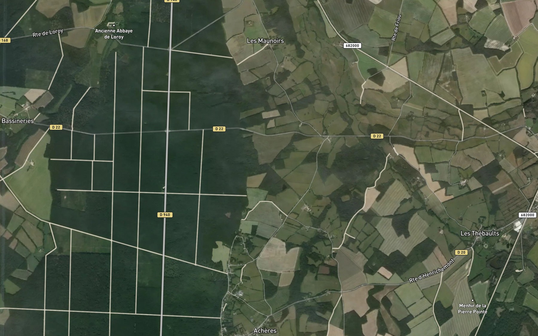 Satellite map of the Ruisseau Vernon