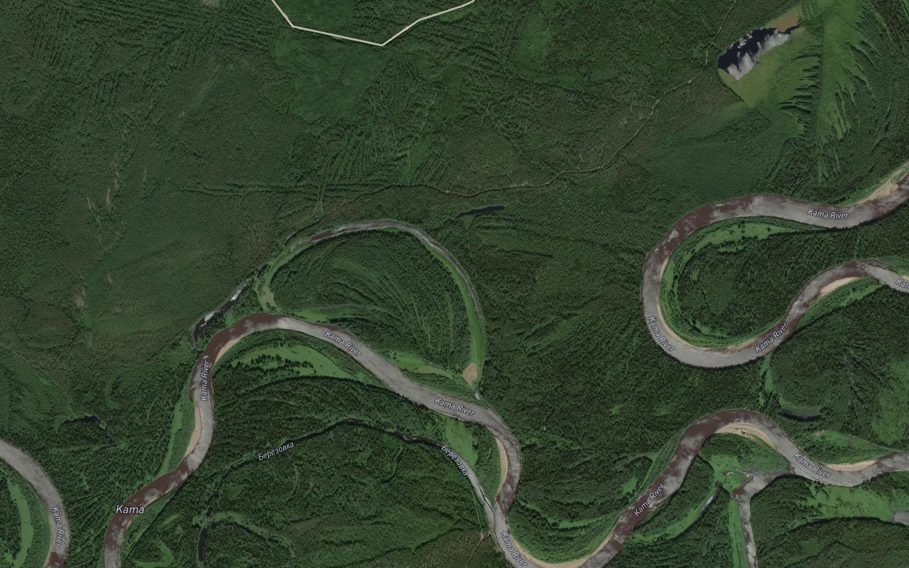 Satellite map of the Irva