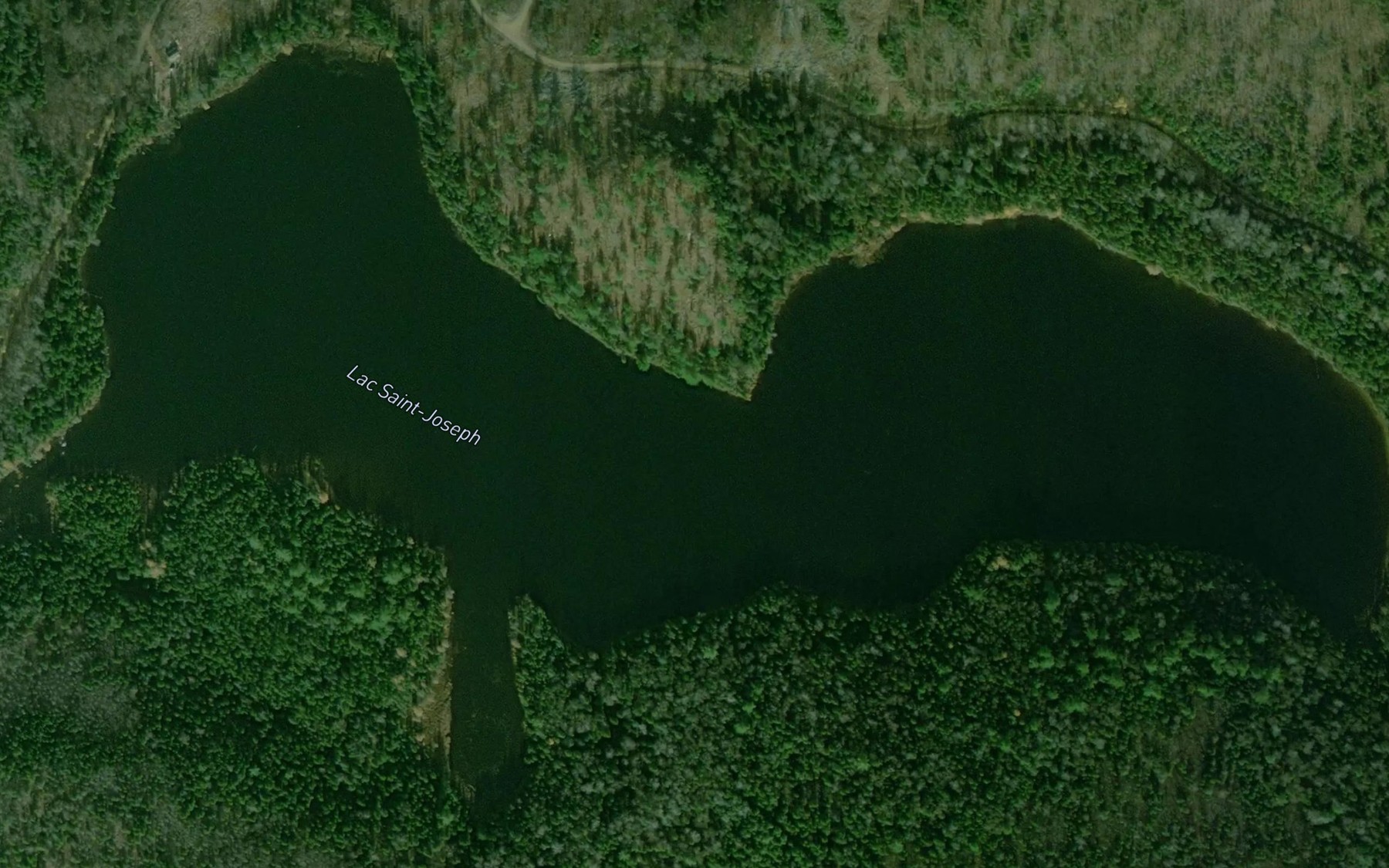 Satellite map of the Lac Saint-Joseph