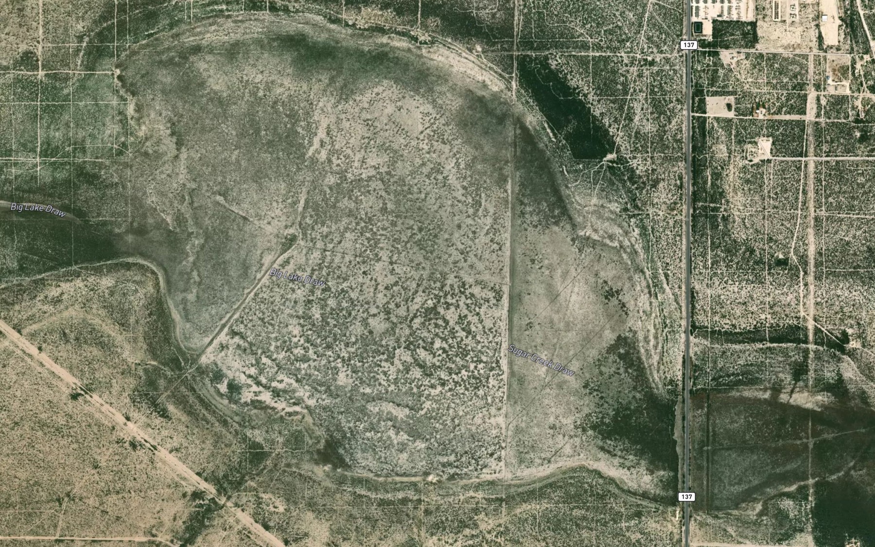 Satellite map of the Big Lake