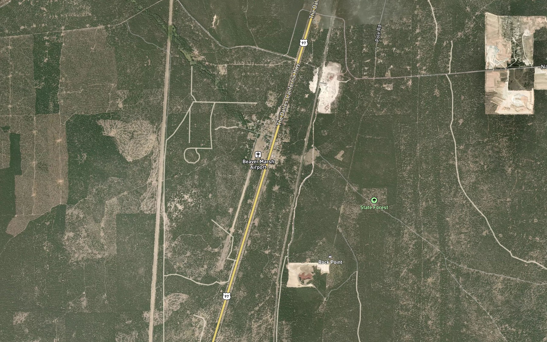 Satellite map of the Miller Creek