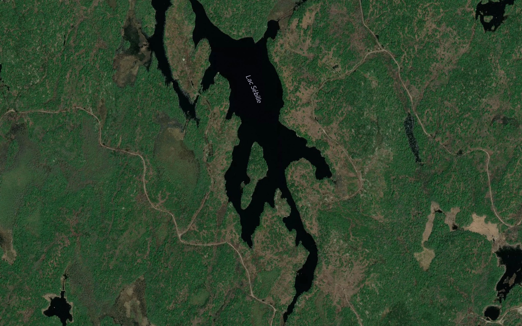 Satellite map of the Lac Sebille