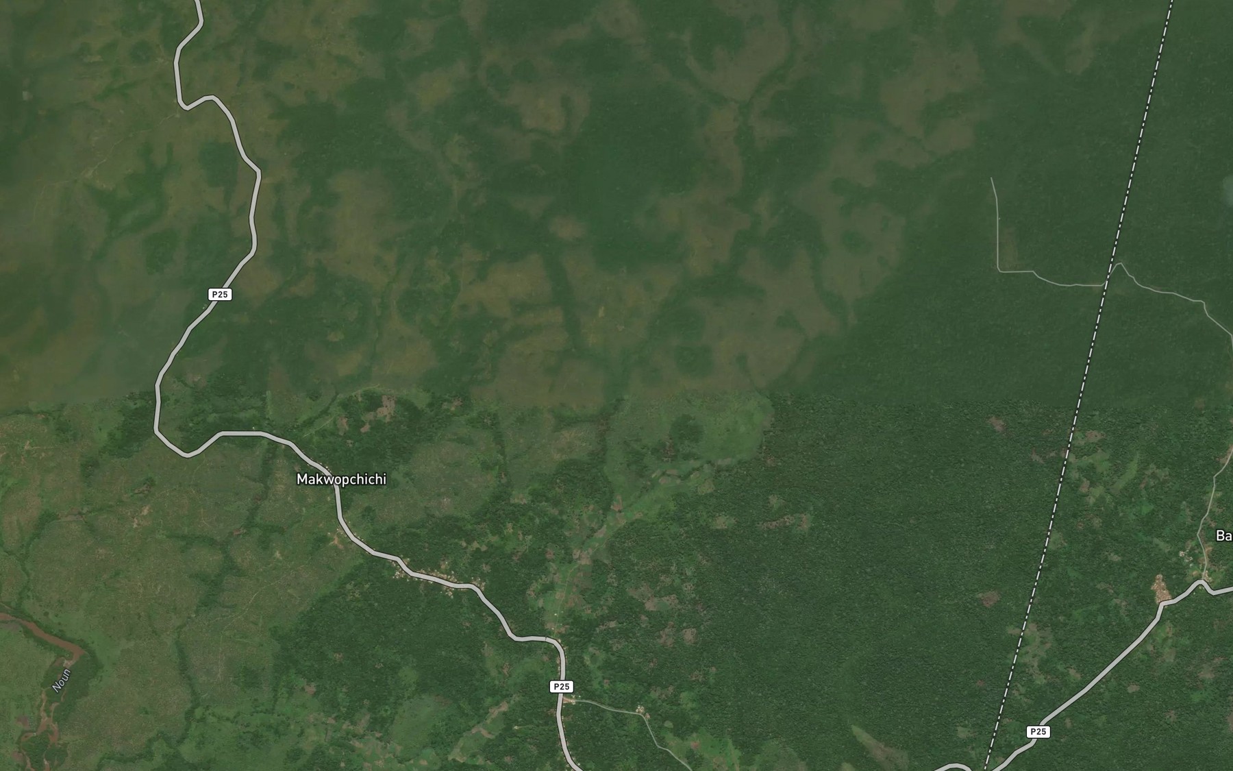 Satellite map of the Nkounyu