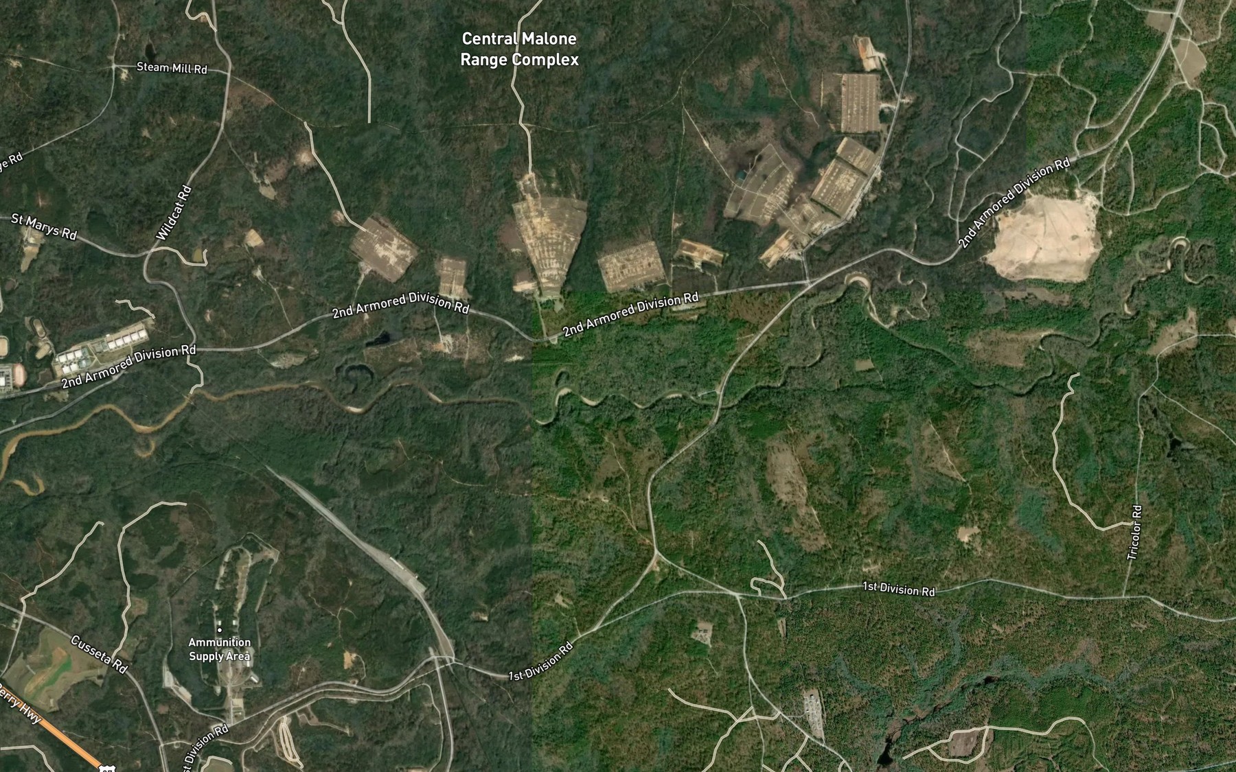 Satellite map of the Long Branch