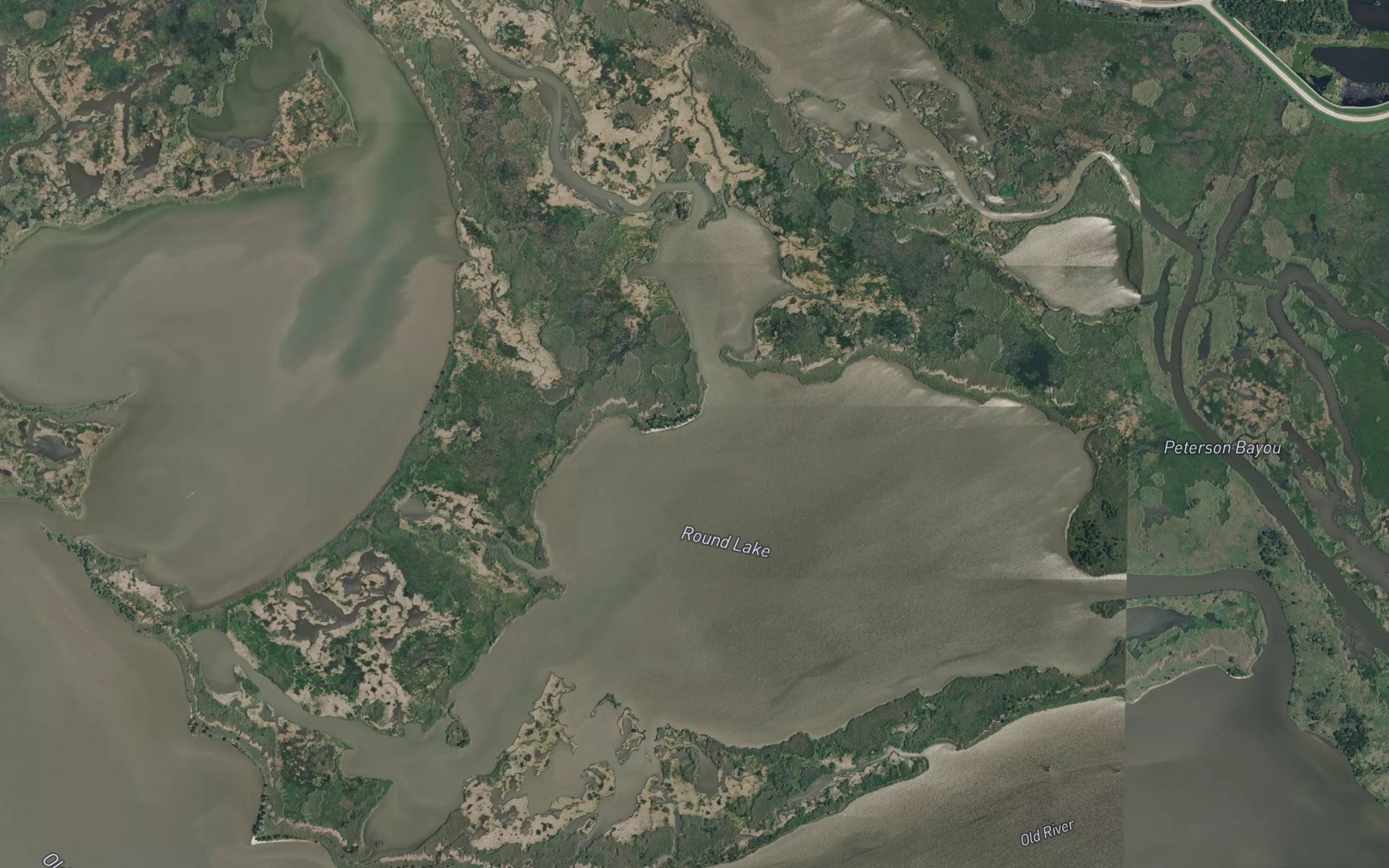 Satellite map of the Round Lake