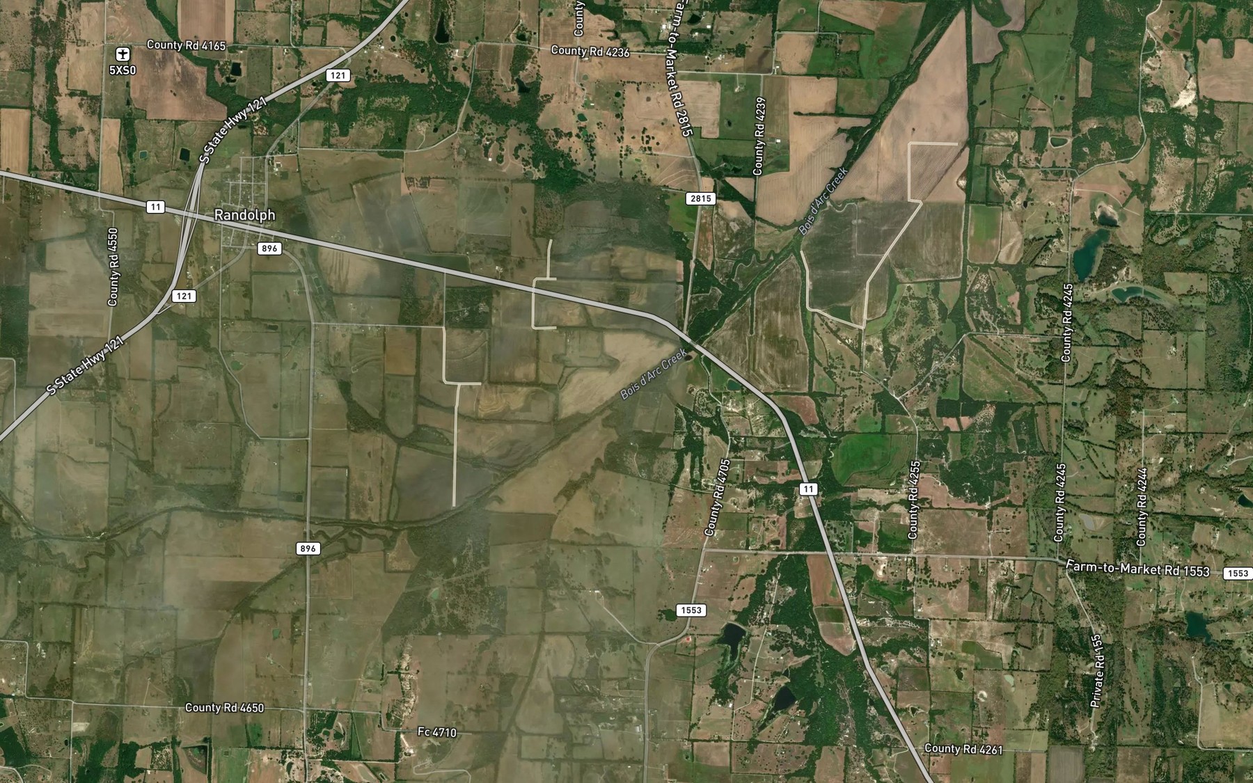 Satellite map of the Sugar Loaf Bottom