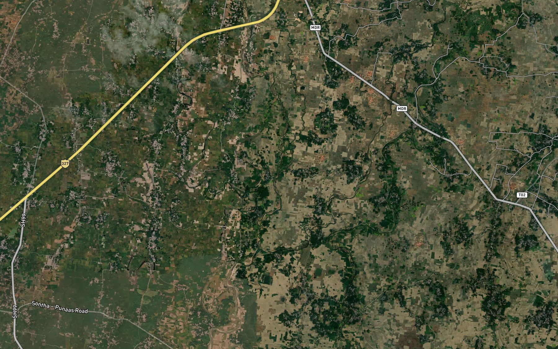 Satellite map of the Sarrah Nadi