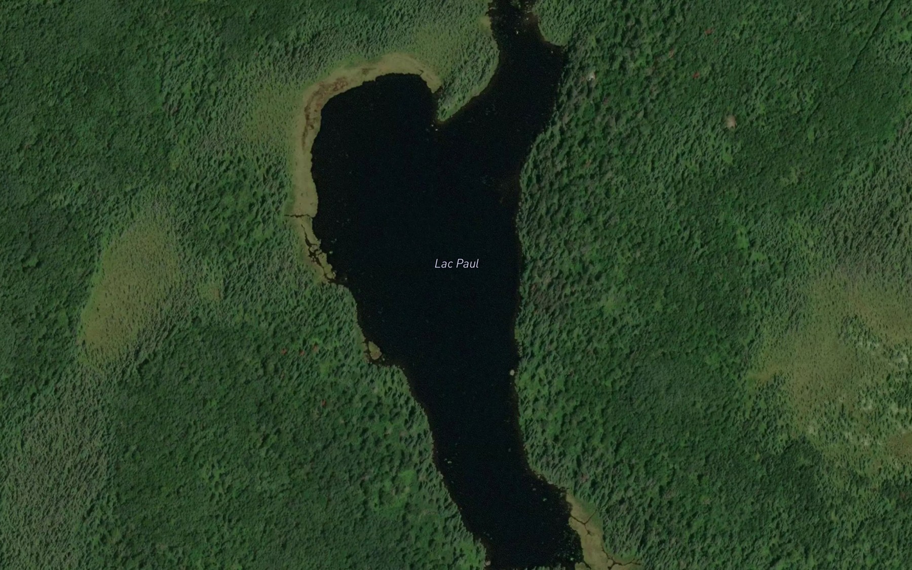 Satellite map of the Lac Paul
