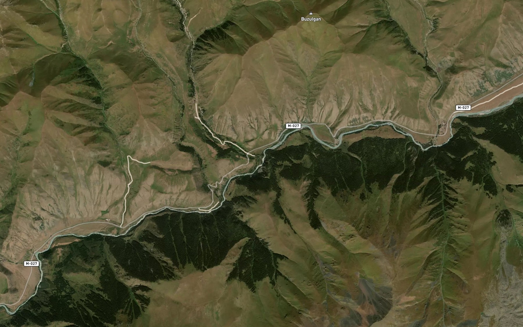 Satellite map of the Dzhan-Aryk