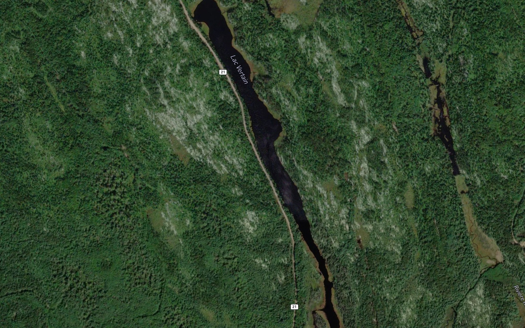 Satellite map of the Lac Vertain