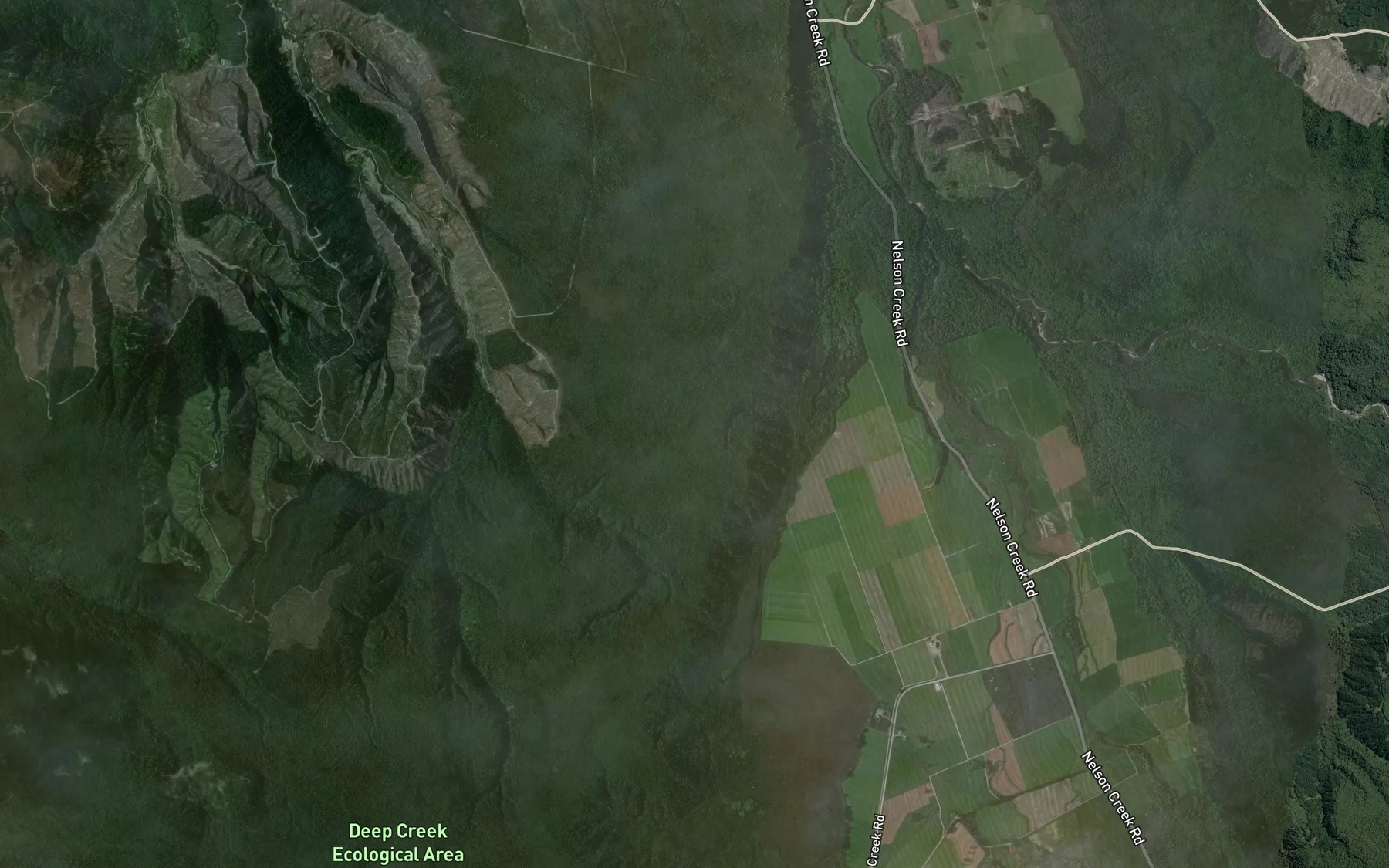 Satellite map of the Souters Creek