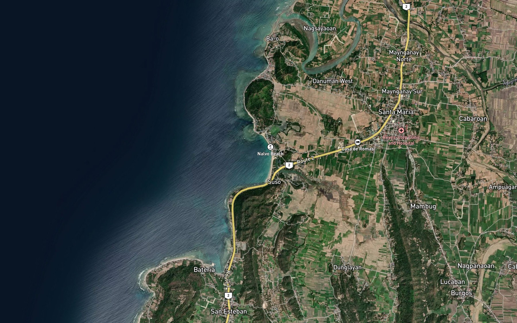 Satellite map of the Nalto Bay