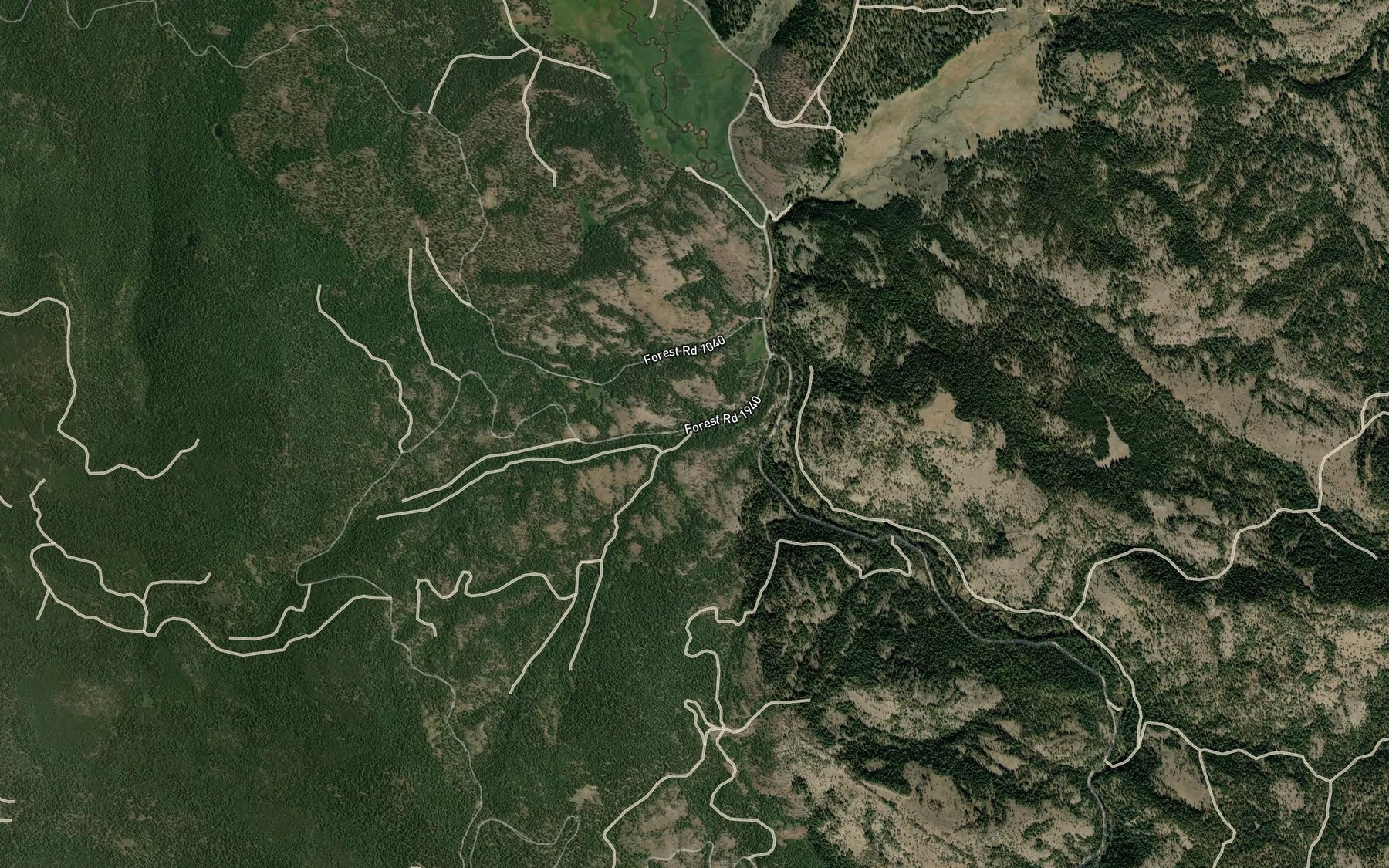 Satellite map of the Lower Mosquito Creek Spring