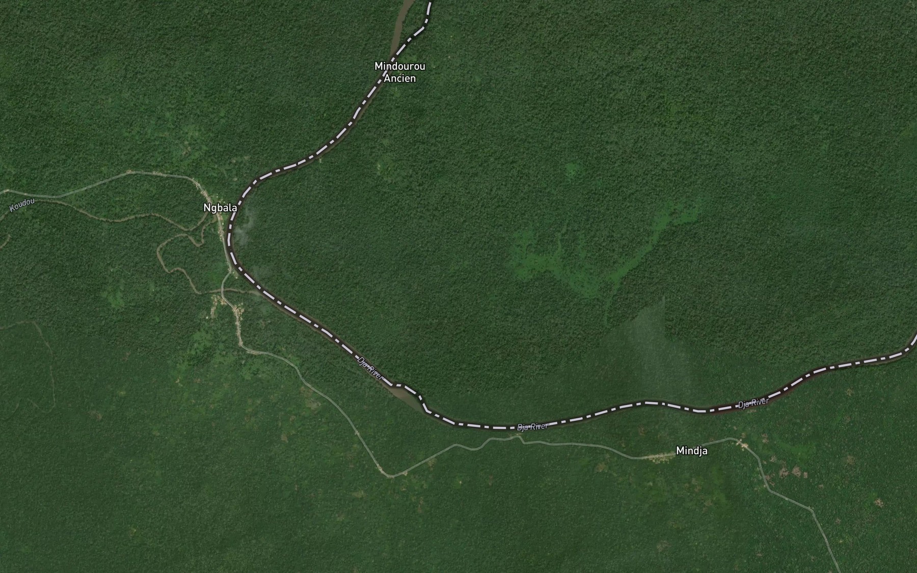 Satellite map of the Koudou
