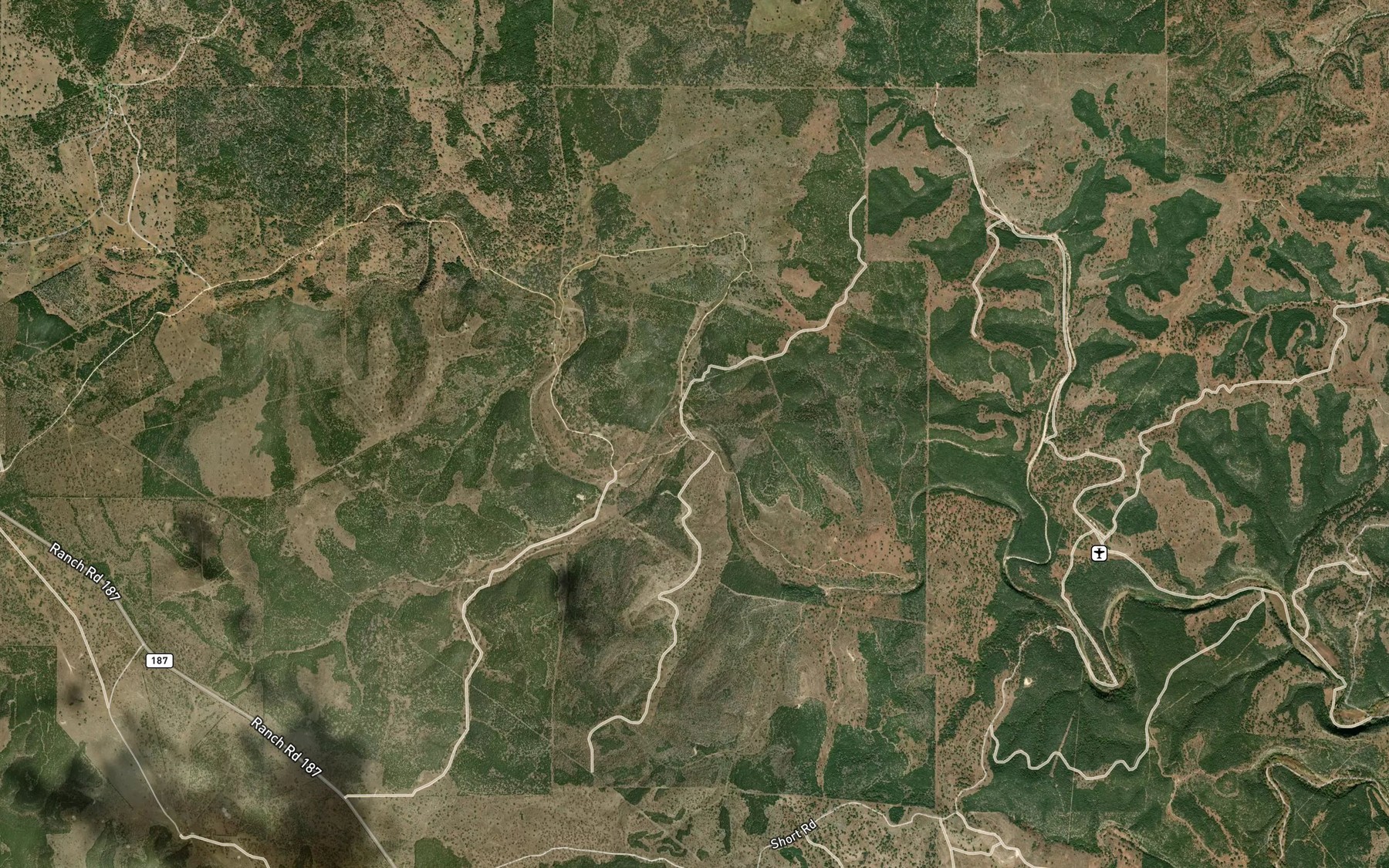 Satellite map of the Flatrock Spring