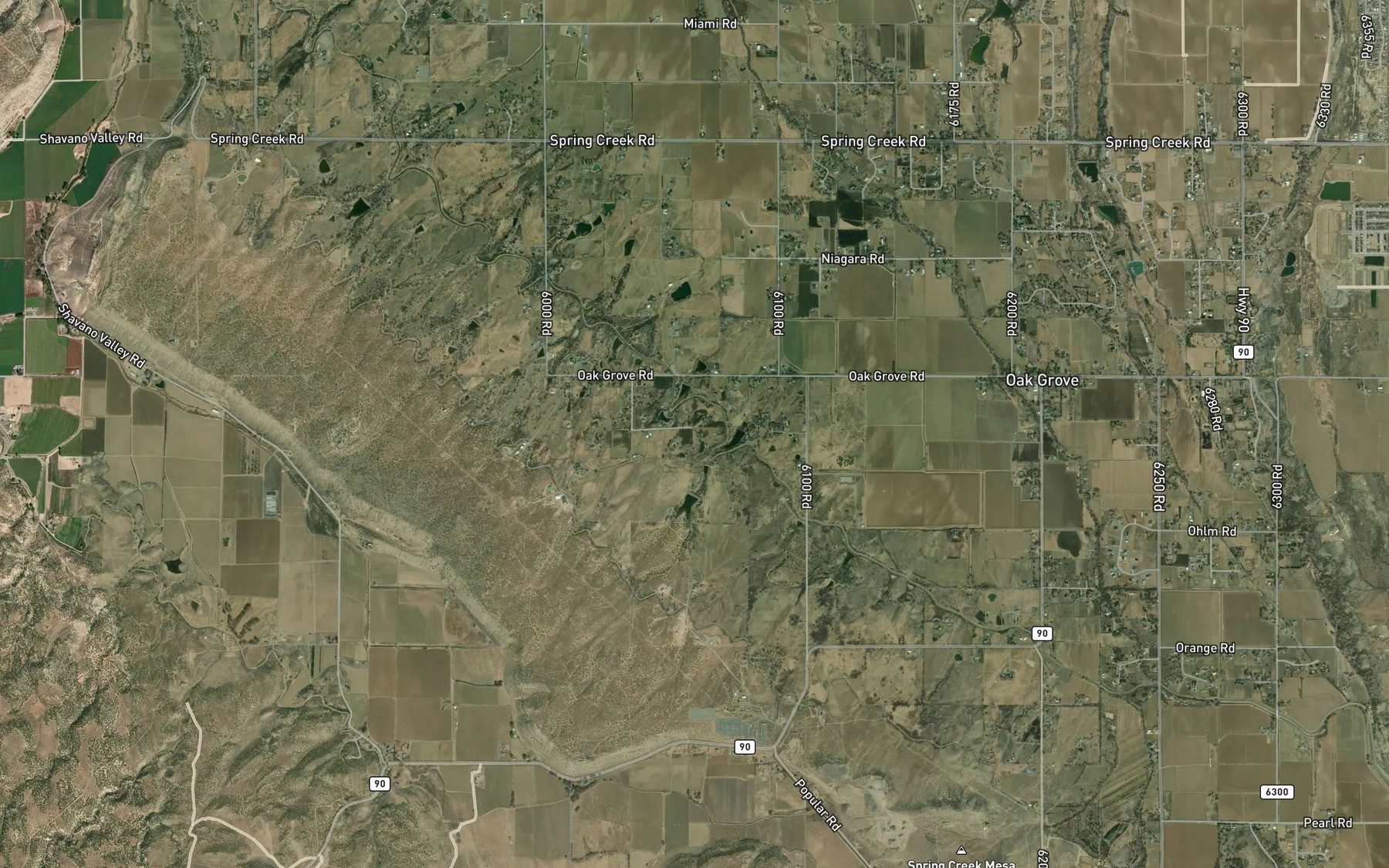 Satellite map of the Alexander Reservoir