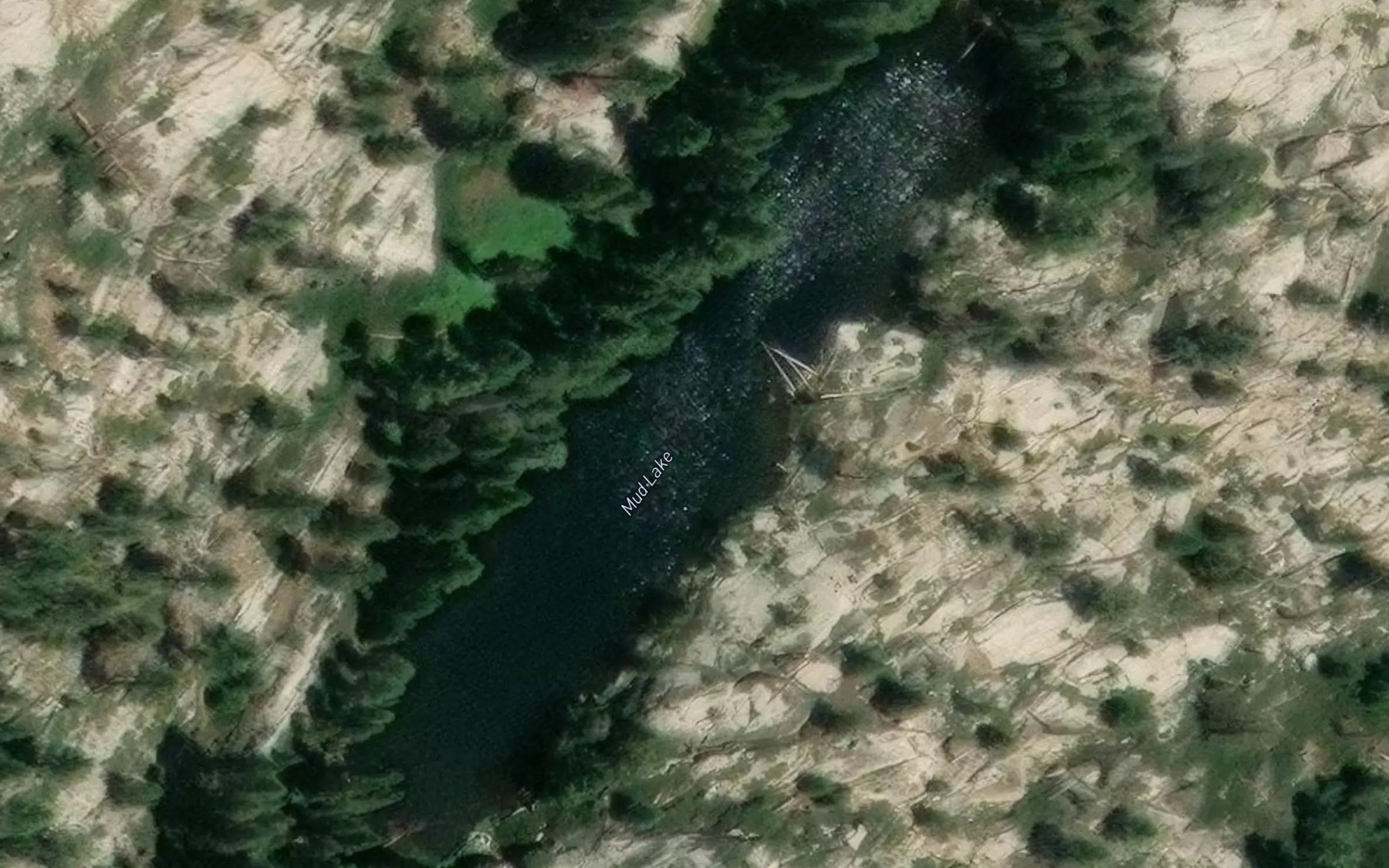 Satellite map of the Mud Lake