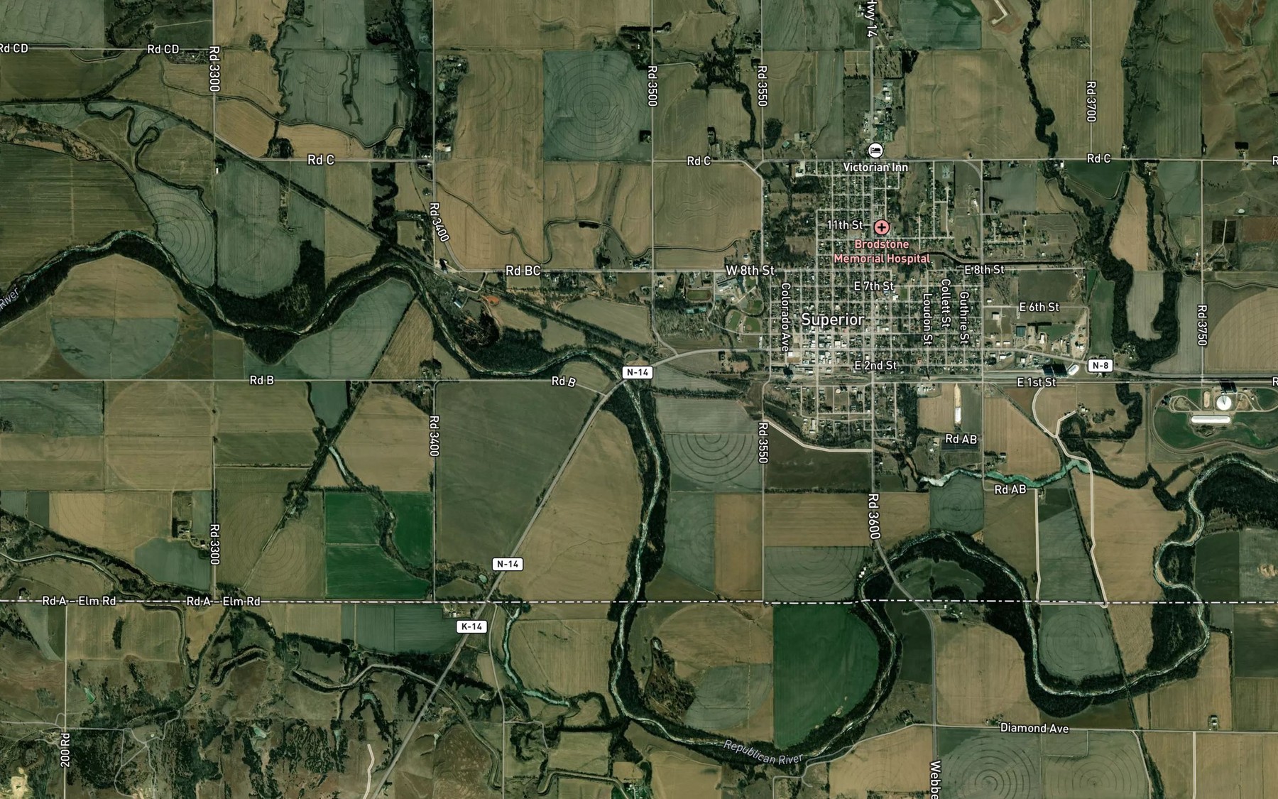 Satellite map of the Lost Creek