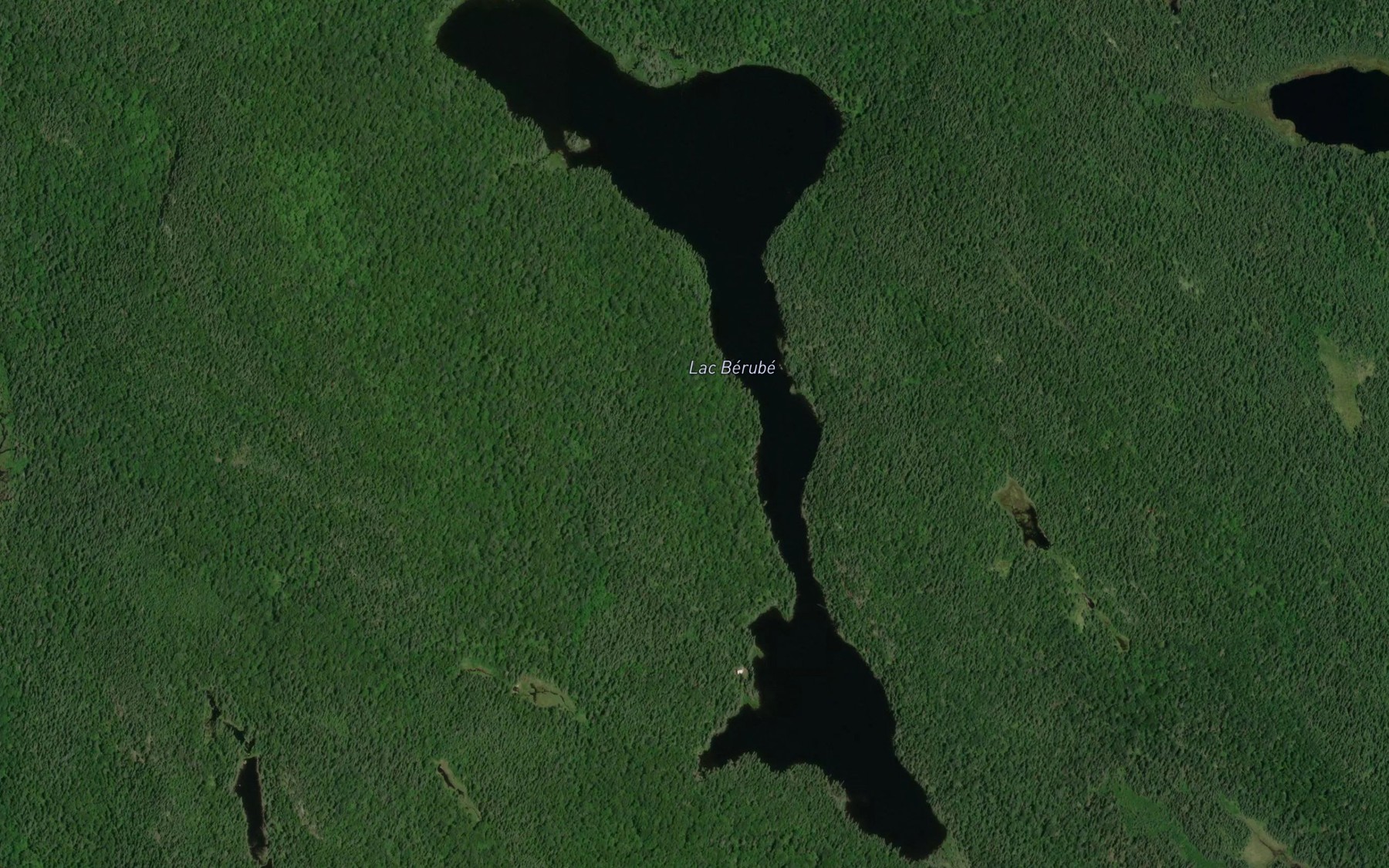 Satellite map of the Lac Berube