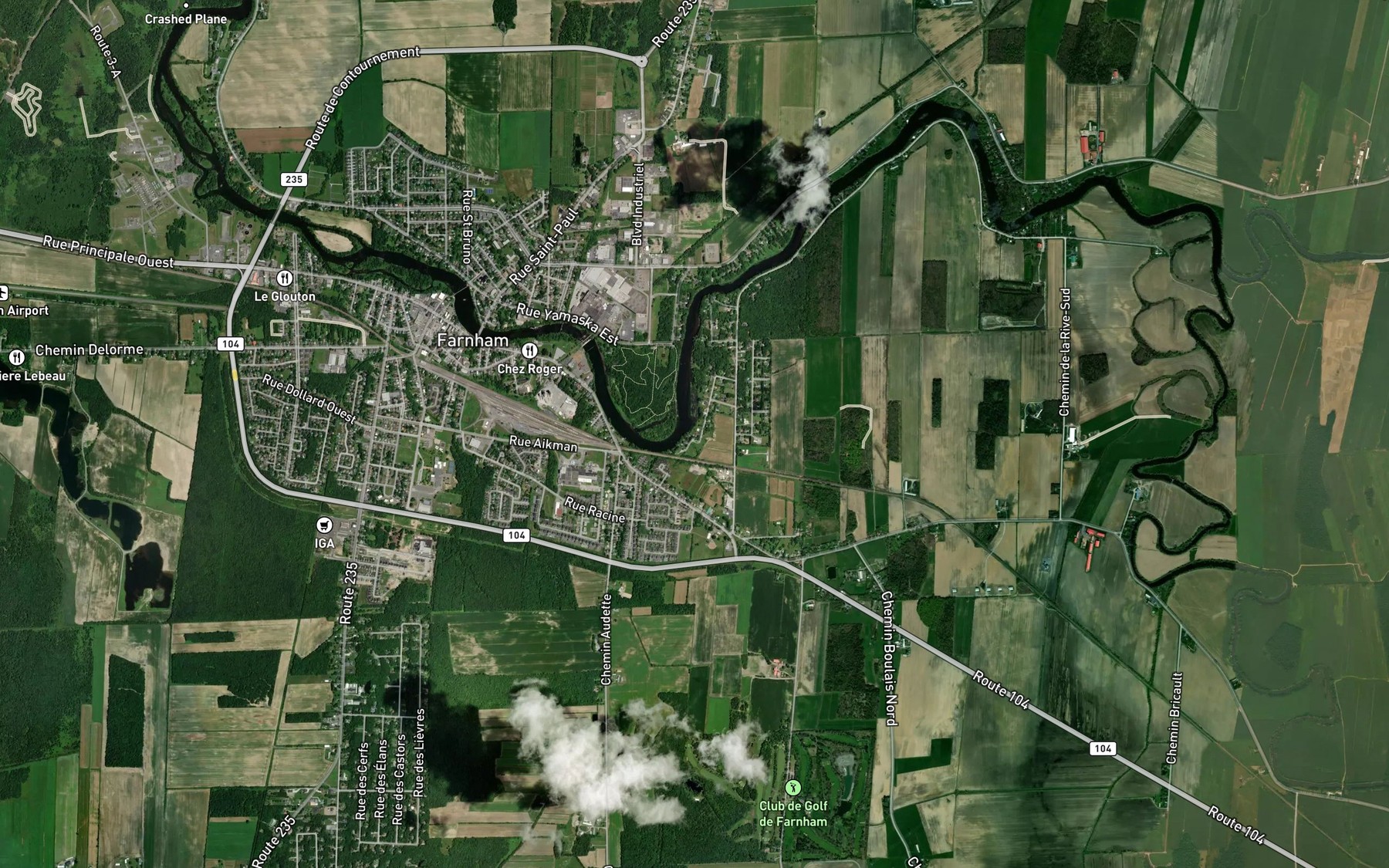 Satellite map of the Cours d'eau Choiniere