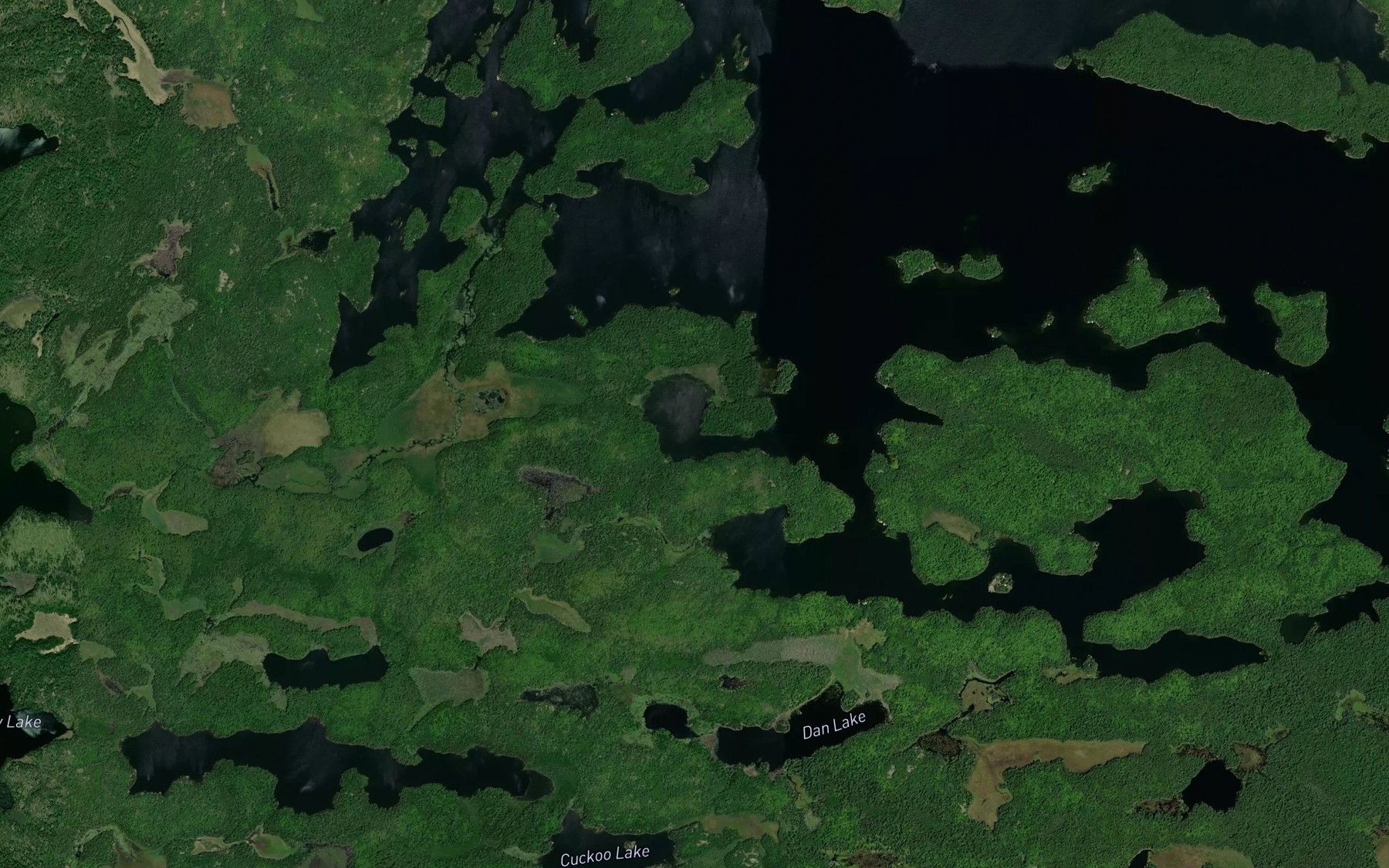 Satellite map of the Grassy Bay