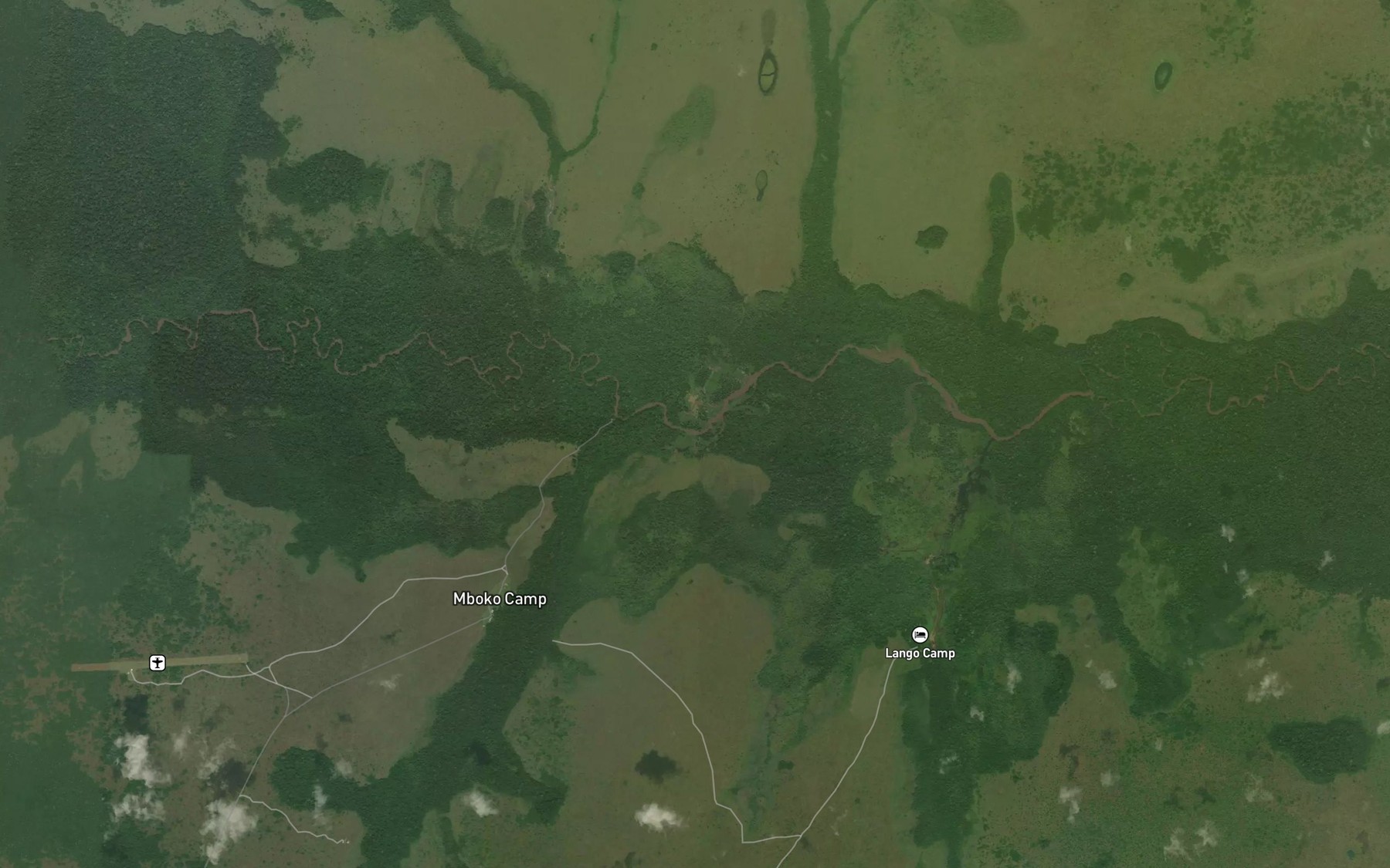 Satellite map of the Lekenie