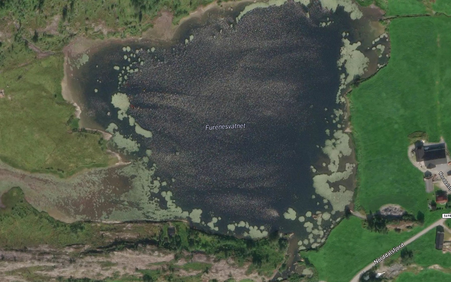 Satellite map of the Furenesvatnet