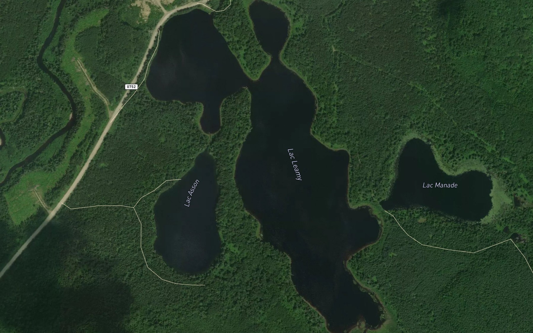 Satellite map of the Lac Leamy