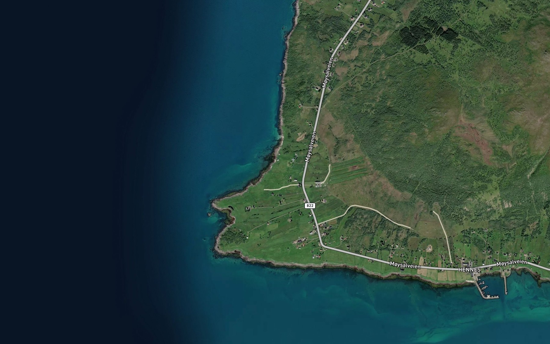 Satellite map of the Sjobekken