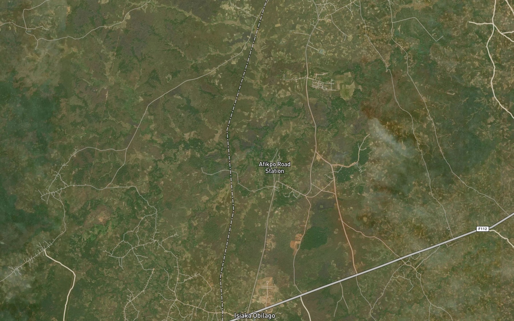 Satellite map of the River Aku