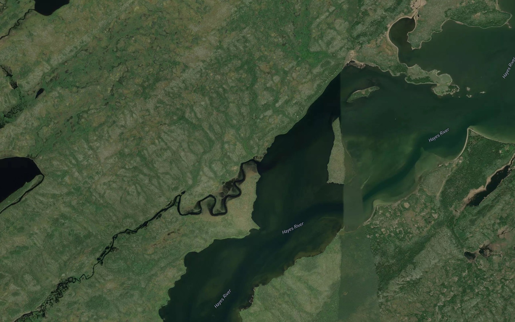 Satellite map of the Kokasanakaw River