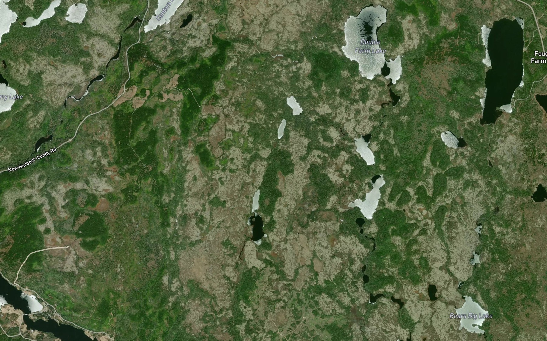 Satellite map of the Moosehorn Lakes