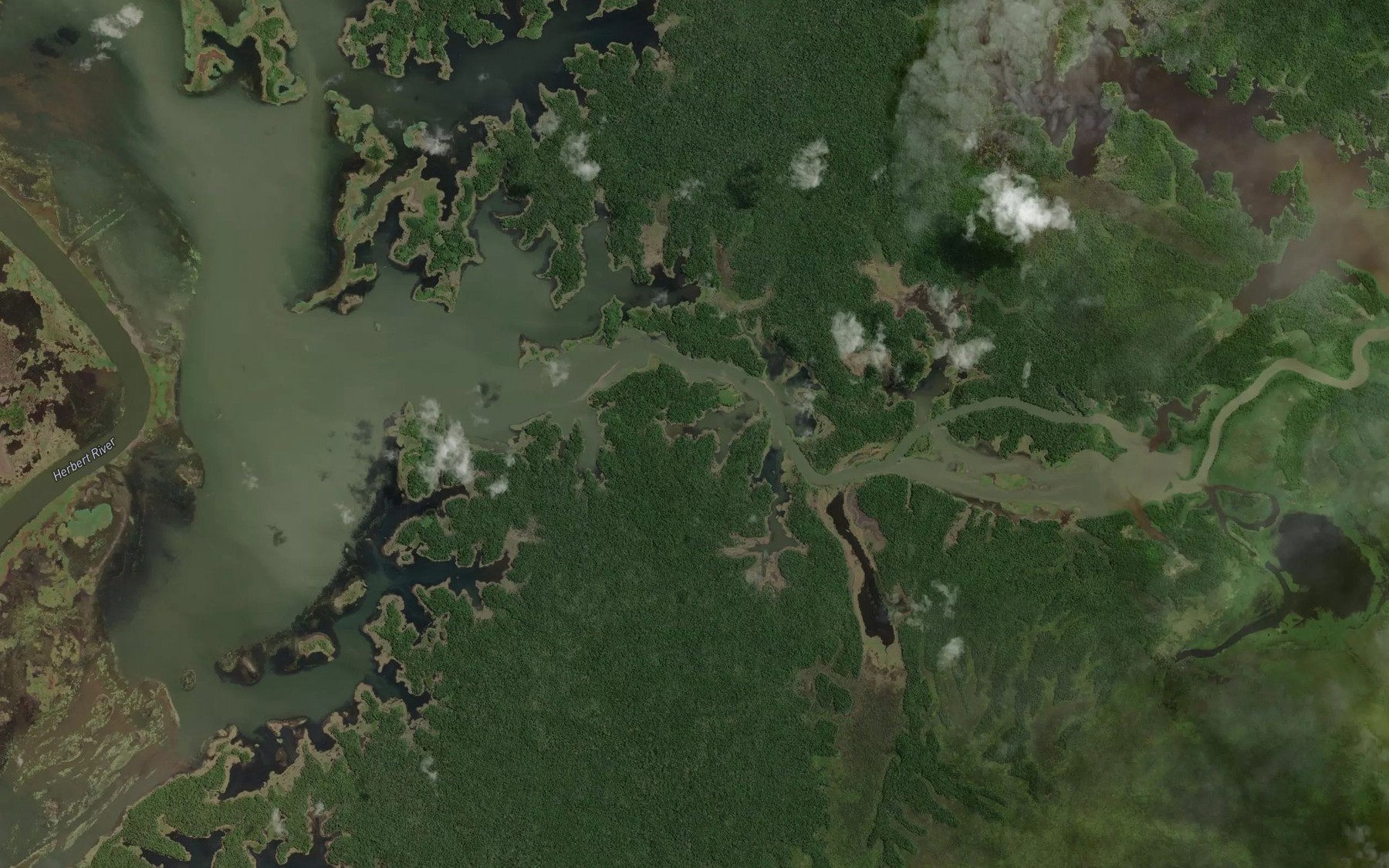 Satellite map of the Mamboi River