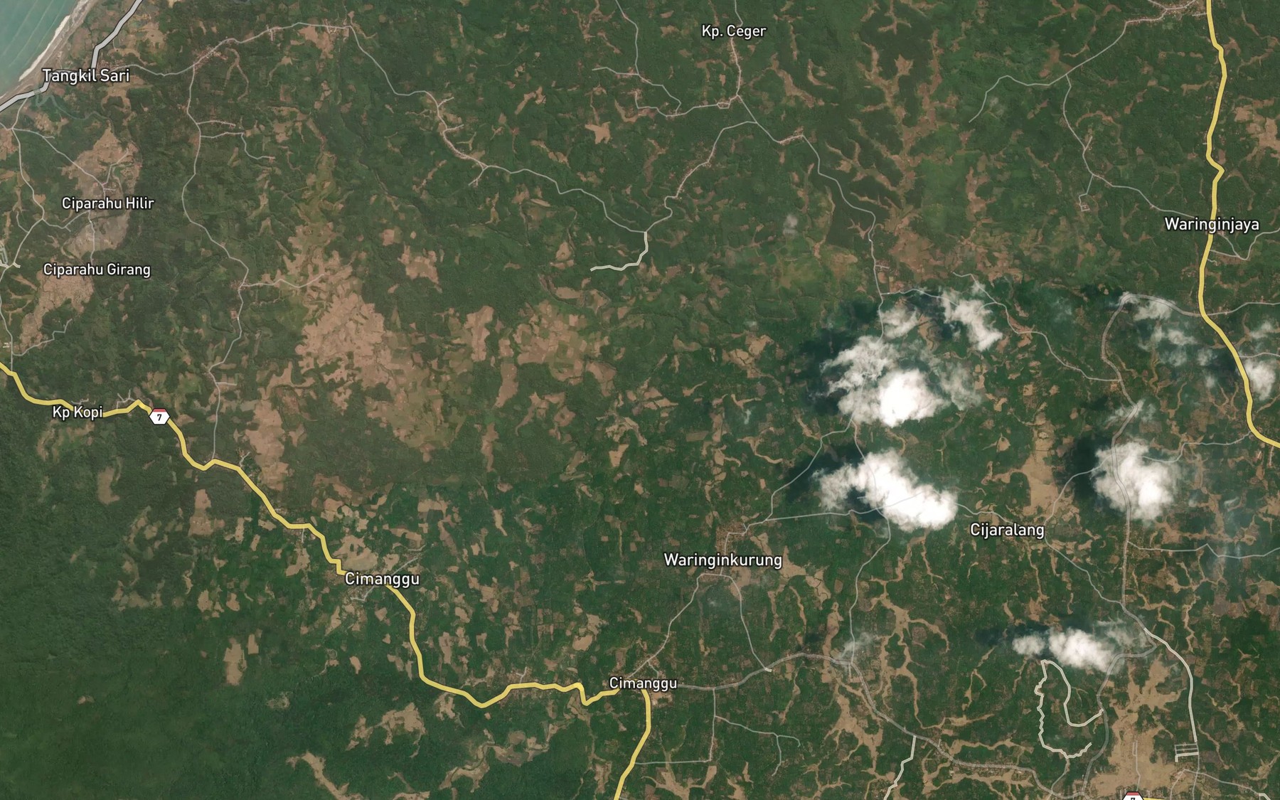 Satellite map of the Ci Leuleuy